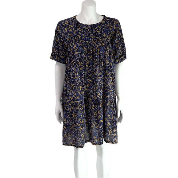 Current Elliott The Raglan Tee Dress in Floral Field 100% Cotton - Picture 3 of 16